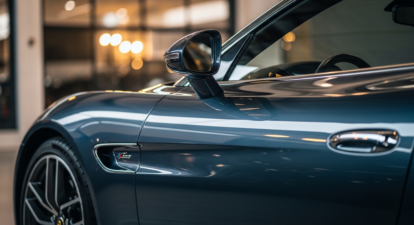 Linie nadwozia sportowego auta po detailingu